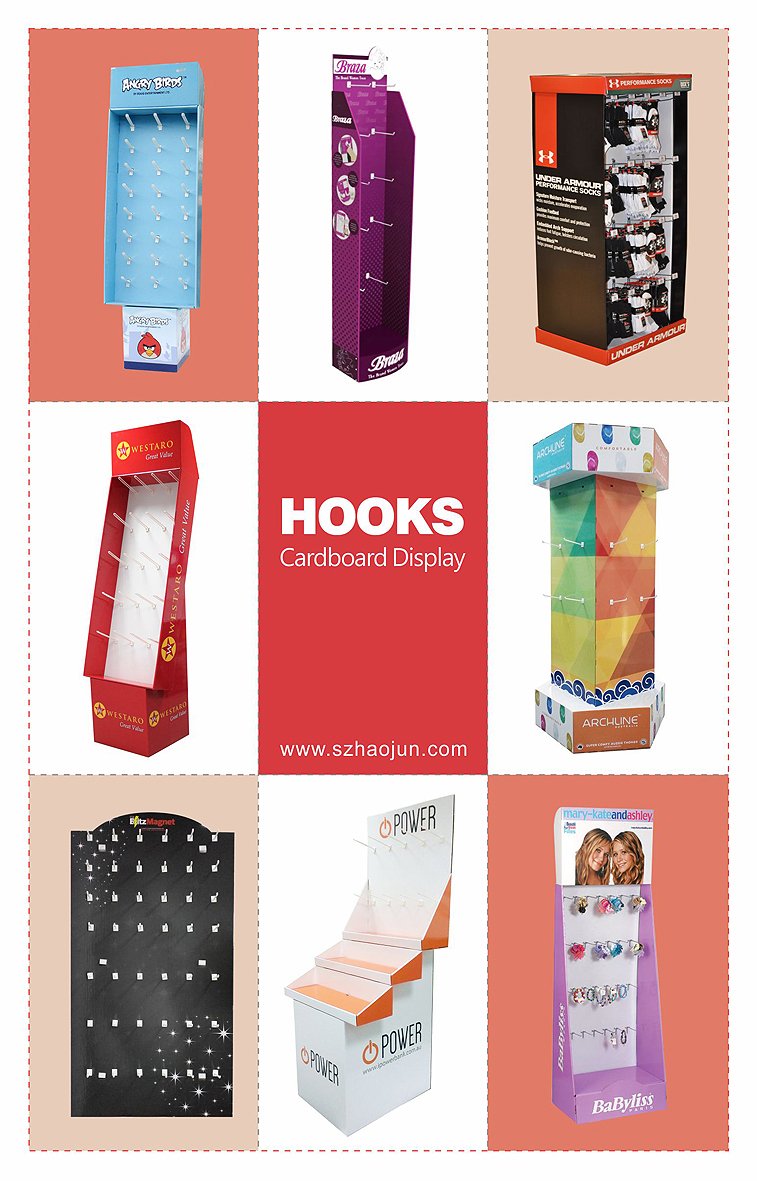 Cardboard hook display